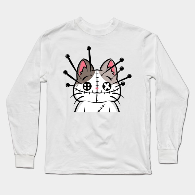 Halloween Costume Cats: Voodoo doll Long Sleeve T-Shirt by Violagrist